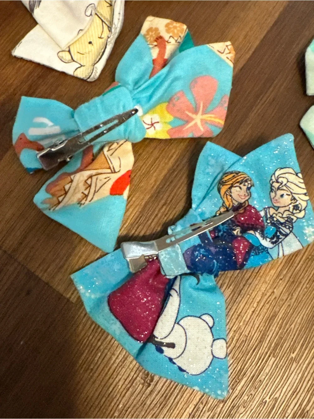 Disney Hair Bow Bundle Lot - Handmade Boutique Bows - Princess & Character Theme